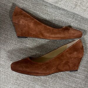Talbots Brown Suede Wedges